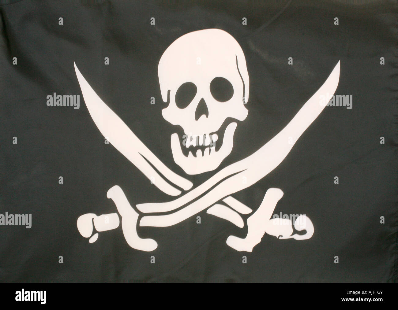 Piratenflagge Jolly Roger Stockfoto