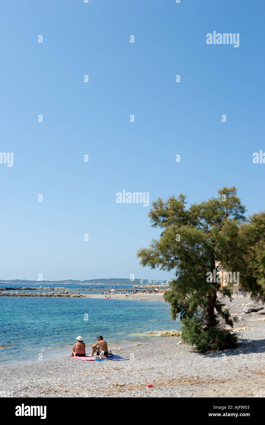 Strand von Cala Bona, Ostküste, Mallorca, Spanien Stockfoto
