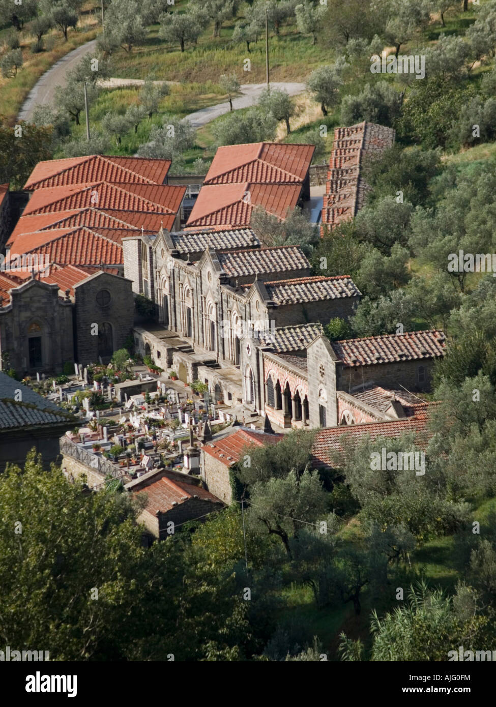 Gebäude und Landschaft Stockfoto