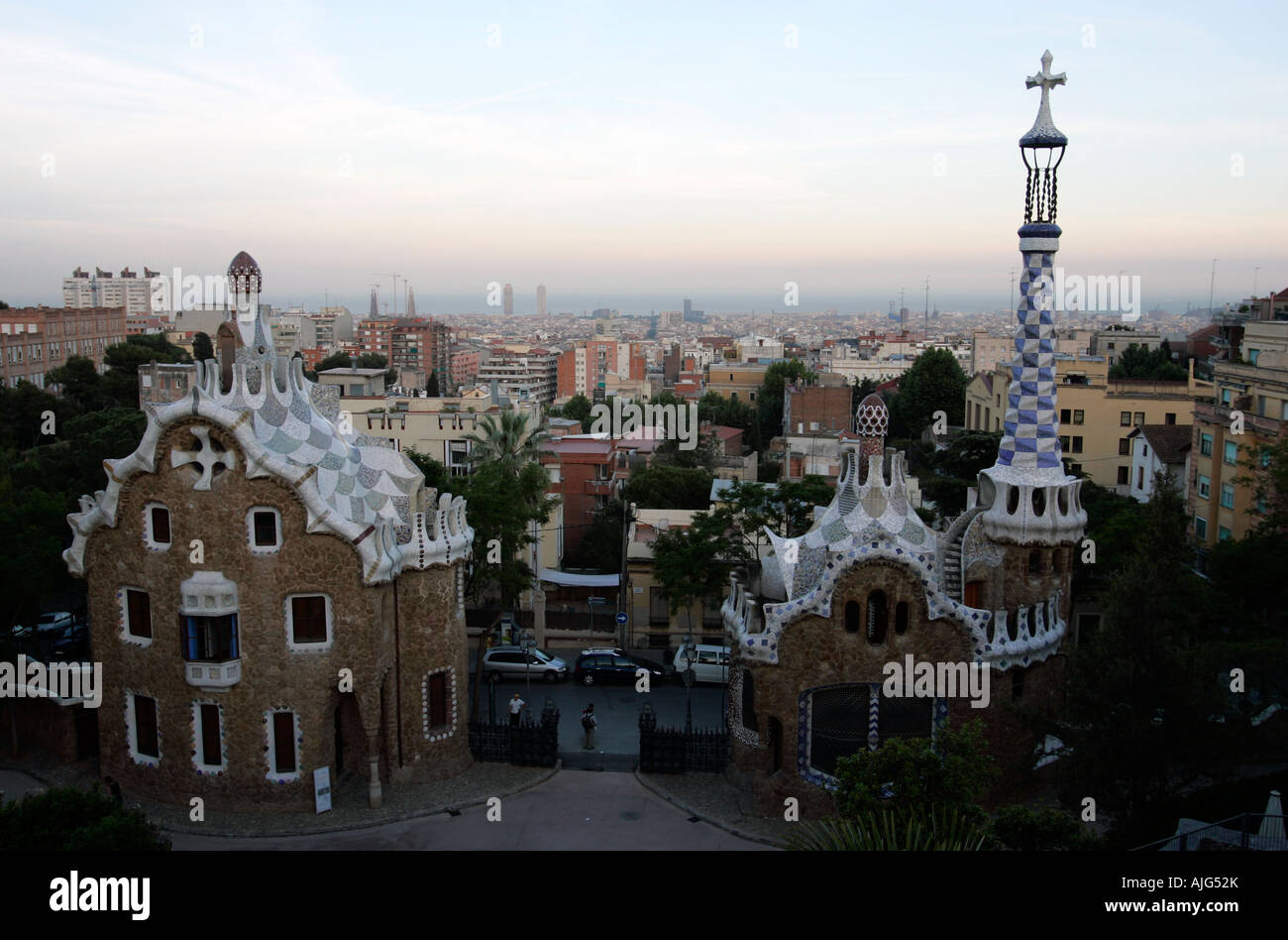 Blick auf Barcelona Spanien Stockfoto