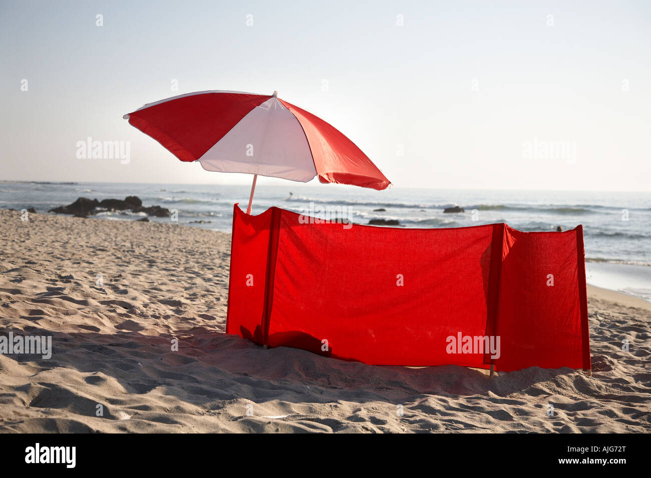 Wind-Pause & Regenschirm Stockfoto