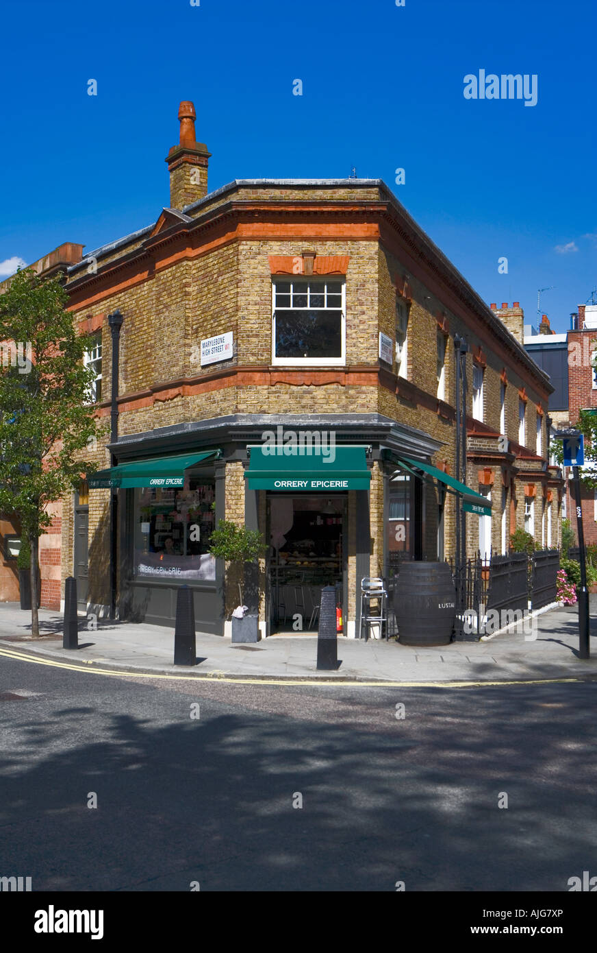 Planetenmodell Epicerie "Marylebone High Street" London Stockfoto