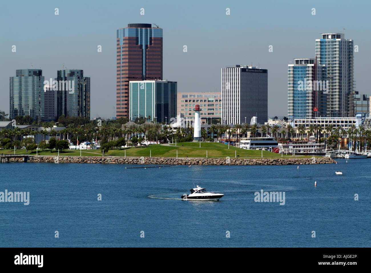Innenstadt von Skyline Gebäude Long Beach Kalifornien Amerika USA Stockfoto