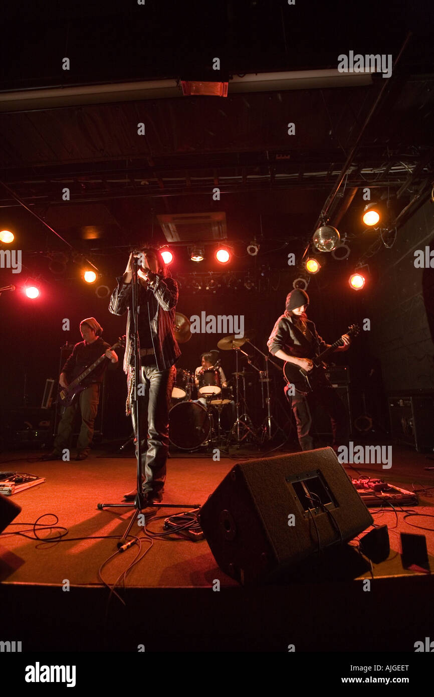 Rock-Band im Konzert Stockfoto