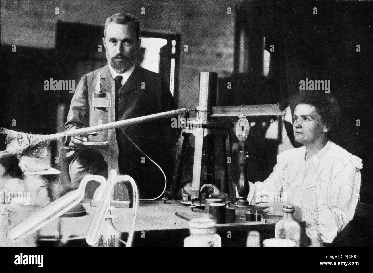 Marie Und Pierre Curie Entdeckung Der Radioaktivität www.alamy.de