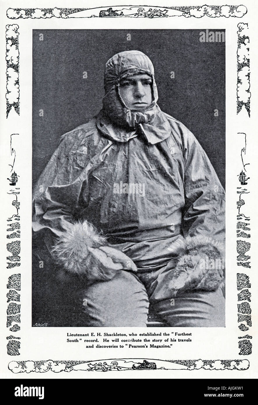 Ernest Shackleton, 1909, Publicity Foto genommen, bevor das 1907-1909 Antarktis-Expedition und nach seiner Rückkehr veröffentlicht Stockfoto