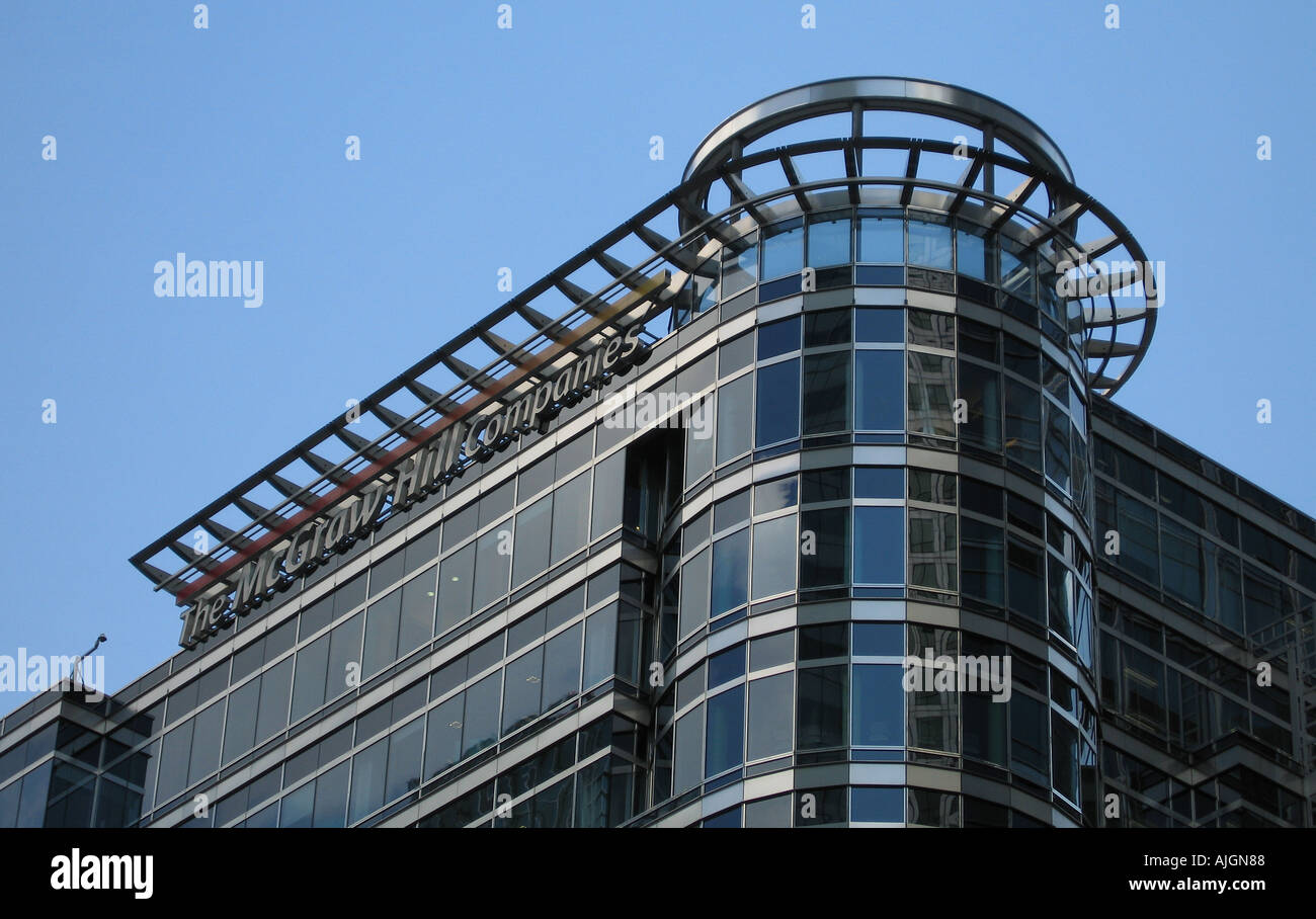 McGraw-Hügel Firmen Gebäude am Canary Wharf in London Stockfoto