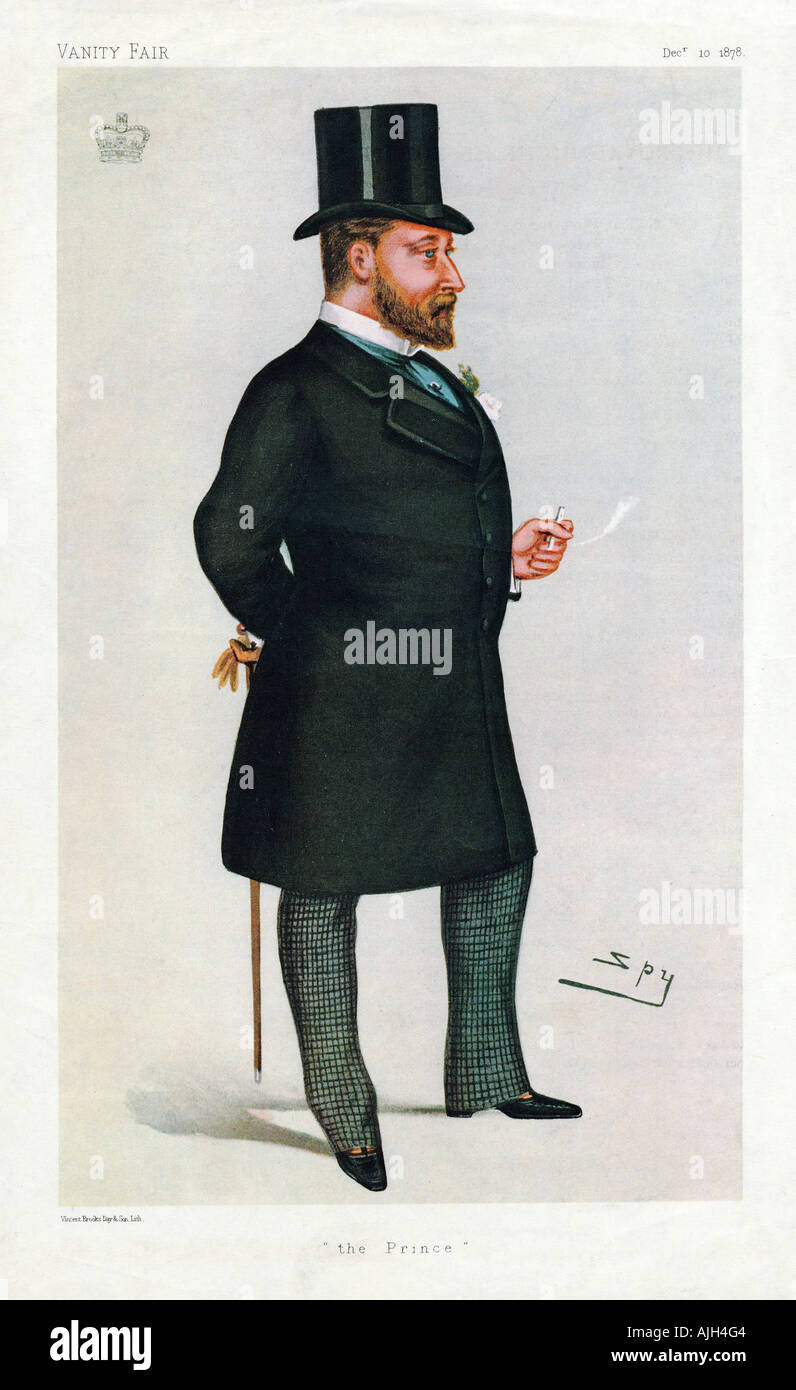 Prinz von Wales, 1878, der zukünftige Edward VII in einem Vanity Fair-Cartoon von Spy Stockfoto