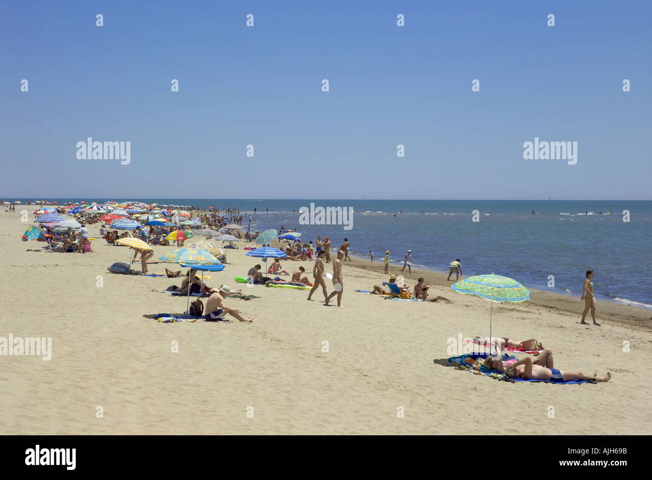 Spanien Costa De La Luz Isla Canela Strand Stockfoto
