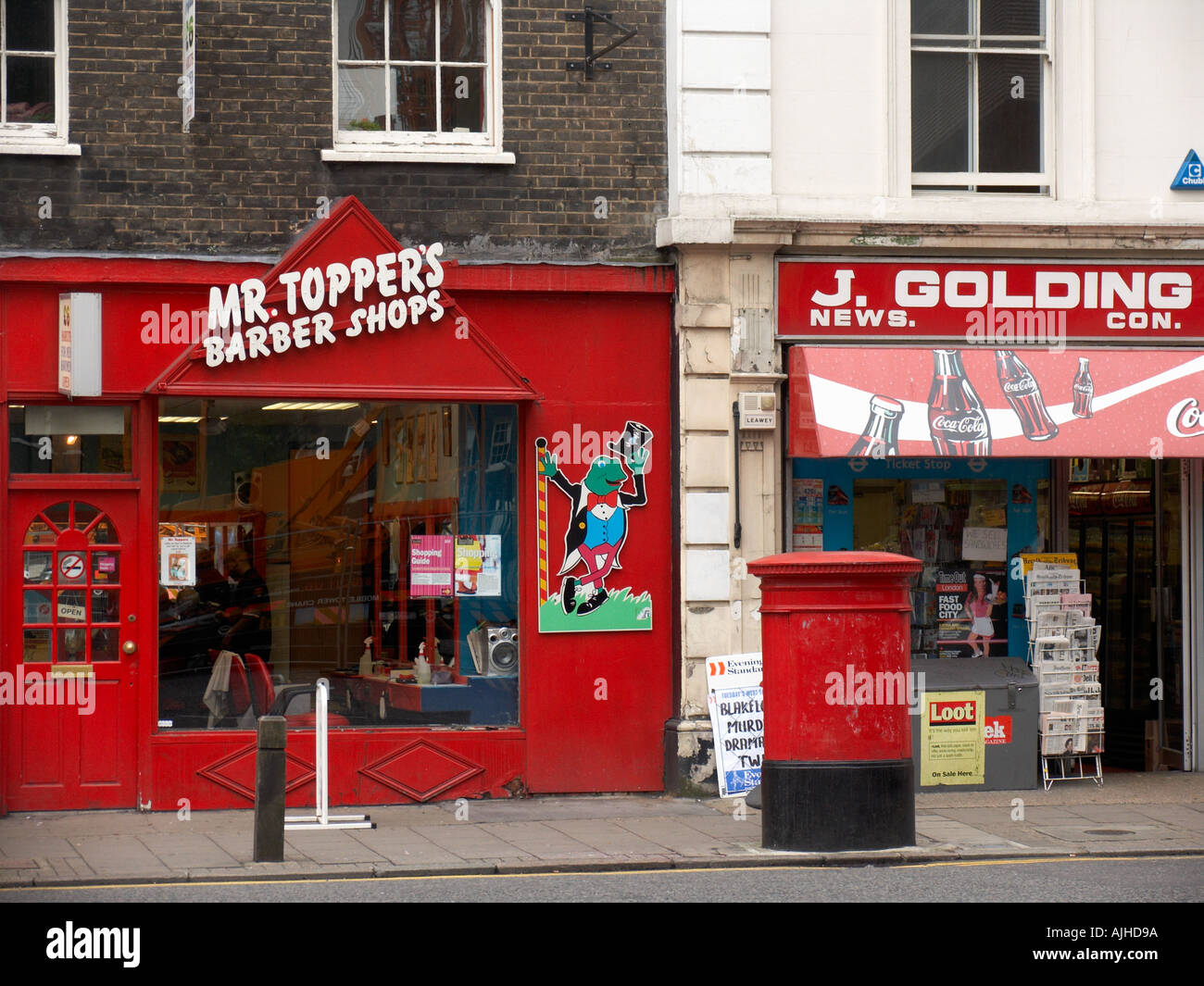 Herr Topper Barbershop auf Great Russell Street London England UK Stockfoto