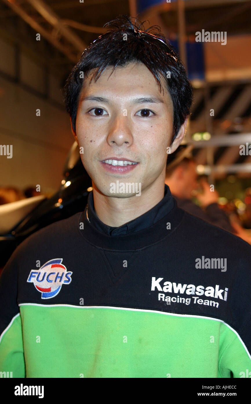 Shinya Nakano Kawasaki Motogp-Fahrer Stockfoto