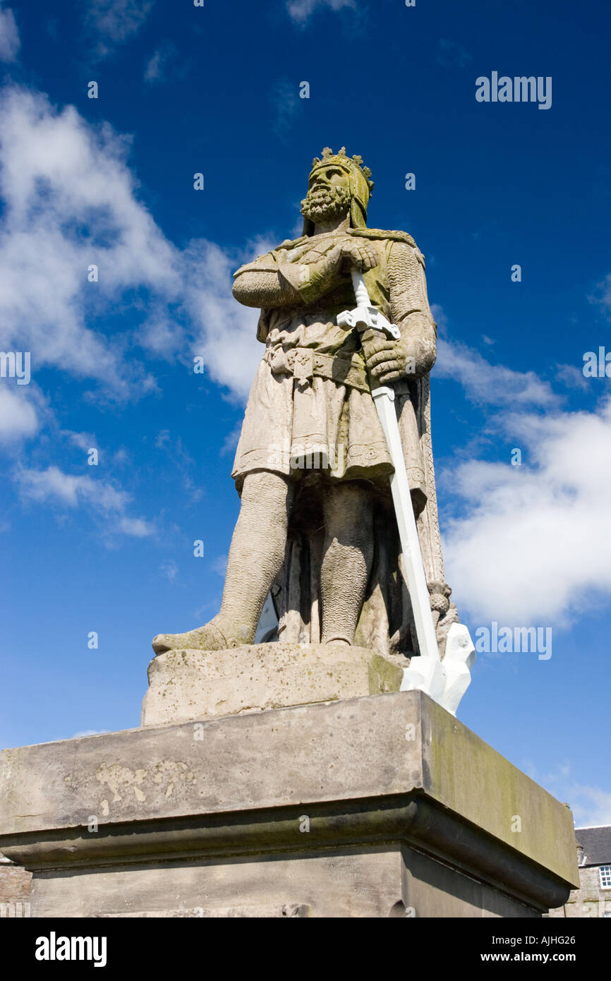 ROBERT DER BRUCE-STATUE AUF STIRLING CASTLE Stockfoto