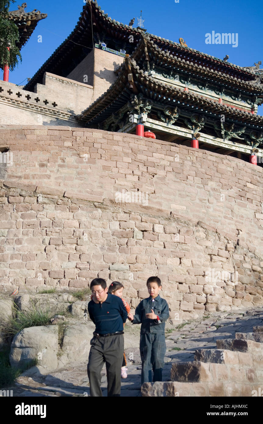 Black Dragon Tempel entlang des gelben Flusses Huang He Qikou Dorf Lin County Shanxi Provinz China Stockfoto