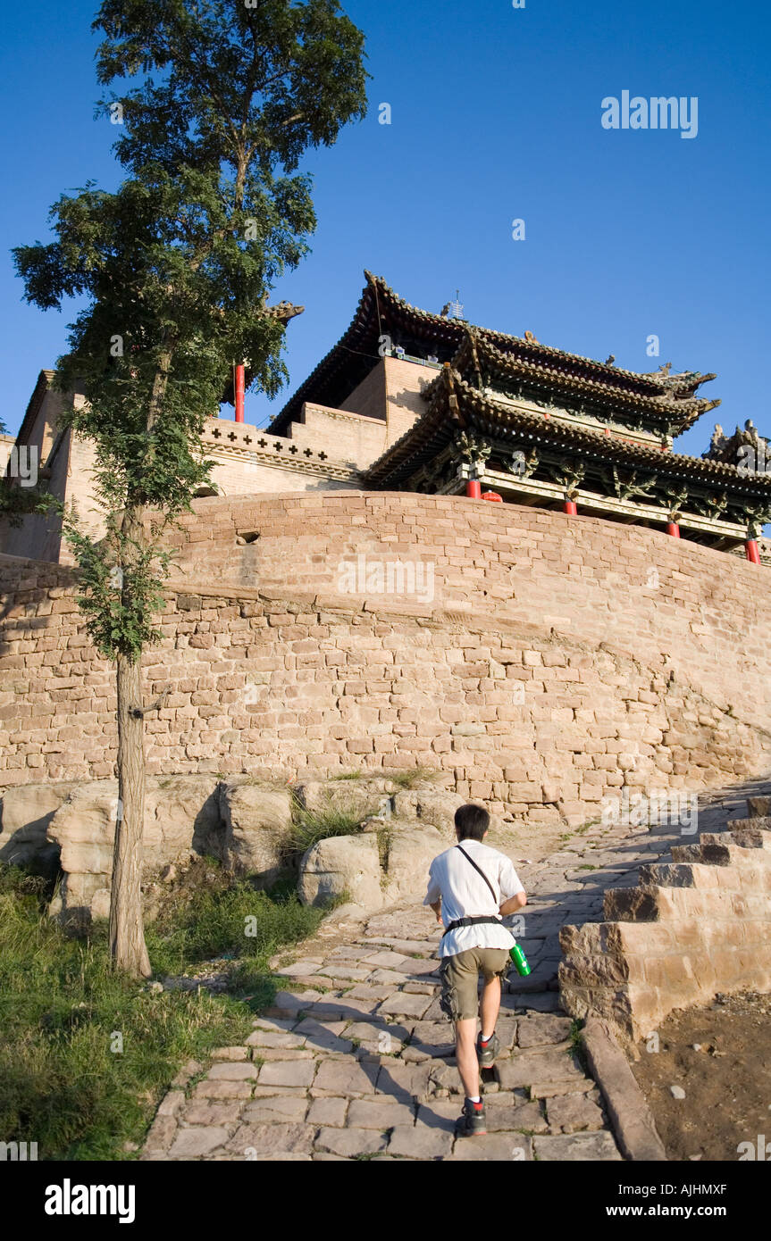 Black Dragon Tempel entlang des gelben Flusses Huang He Qikou Dorf Lin County Shanxi Provinz China Stockfoto