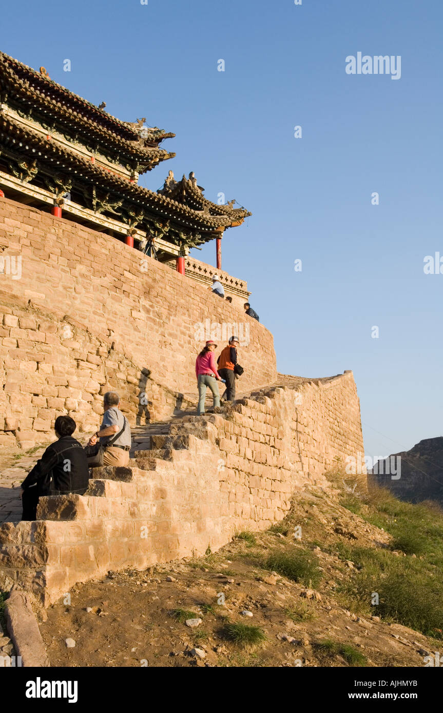 Black Dragon Tempel entlang des gelben Flusses Huang He Qikou Dorf Lin County Shanxi Provinz China Stockfoto