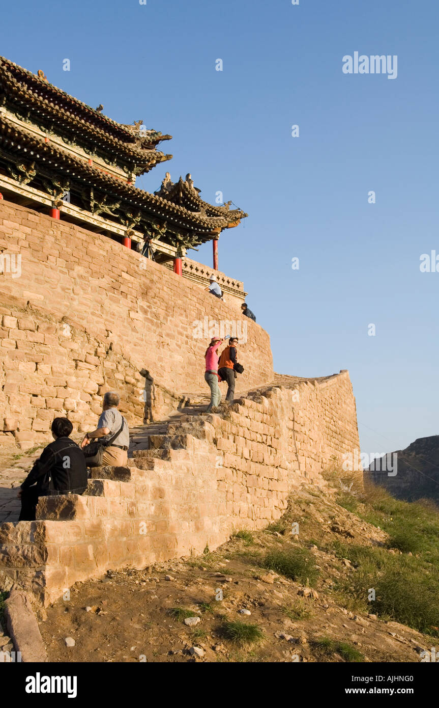 Black Dragon Tempel entlang des gelben Flusses Huang He Qikou Dorf Lin County Shanxi Provinz China Stockfoto