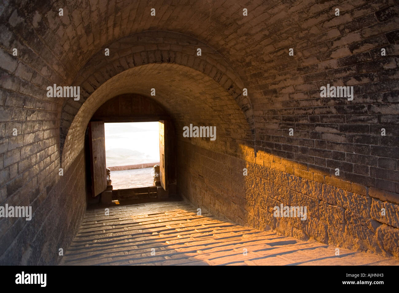 Black Dragon Tempel entlang des gelben Flusses Huang He Qikou Dorf Lin County Shanxi Provinz China Stockfoto