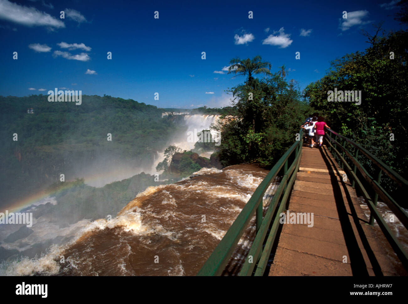 Iguassu Falls, Iguassu Falls National Park, Wasserfälle, brazil-argentina Grenze, aus Argentinien, Iguassu, Argentinien, Südamerika gesehen Stockfoto