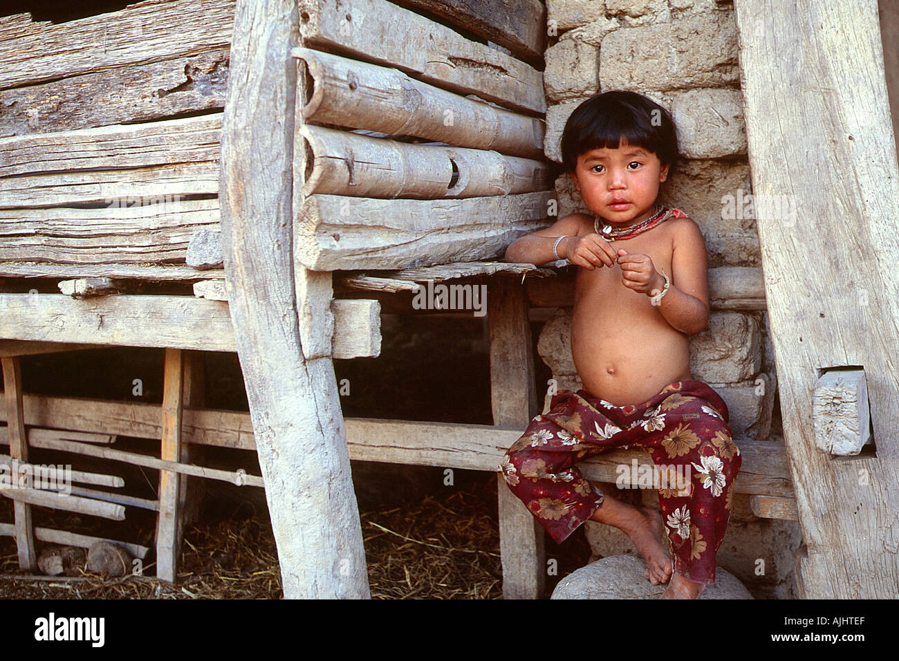 Das Dorf in der Nähe von Kengtung mit dem ethnischen Volk der Palaung Wan Pauk Stockfoto