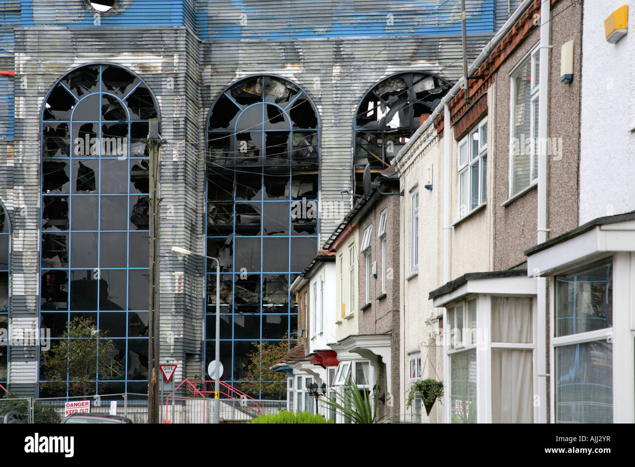 Häuser in der Columbia Road in der Nähe von stillgelegten und