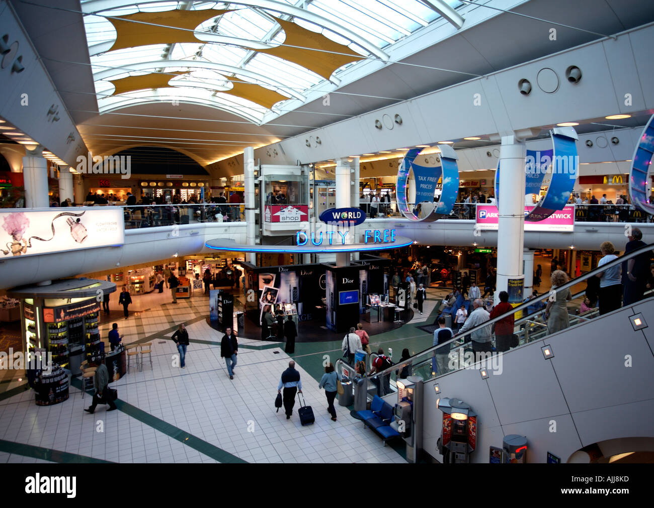 Flughafen London-Gatwick Stockfoto