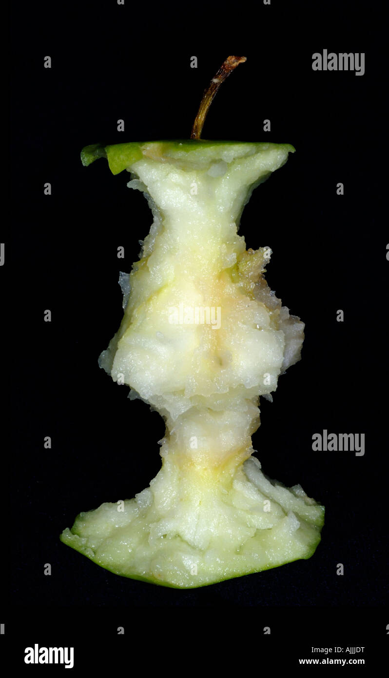 Kern eines grünen Granny Smith Apfel Stockfoto