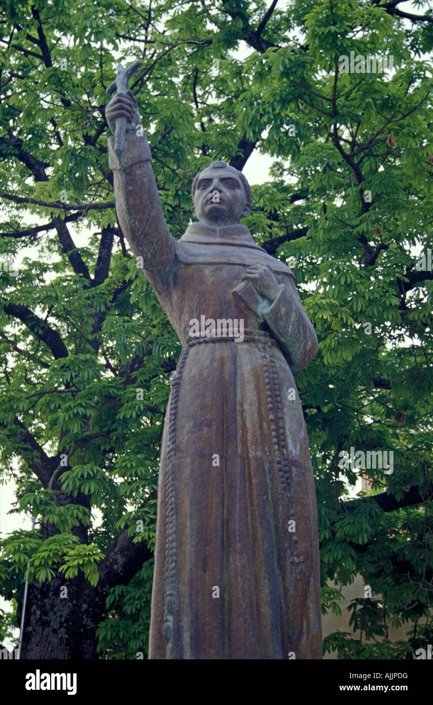 Statue von Fray Junipero Serra in Jalpan, Queretaro, Mexiko Stockfoto