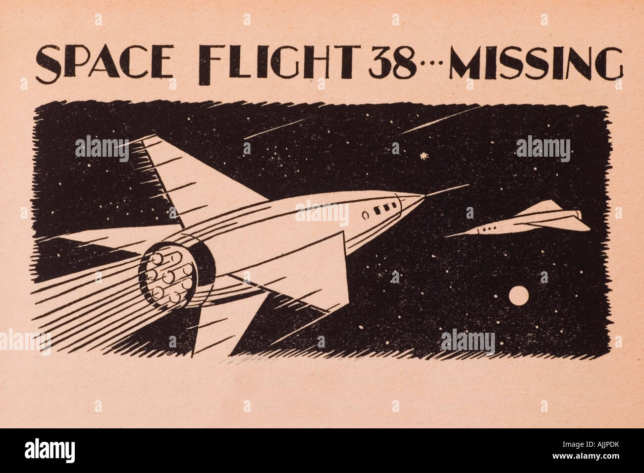 Raumfahrt 38 fehlt 1950 Cartoon-Buch Stockfoto