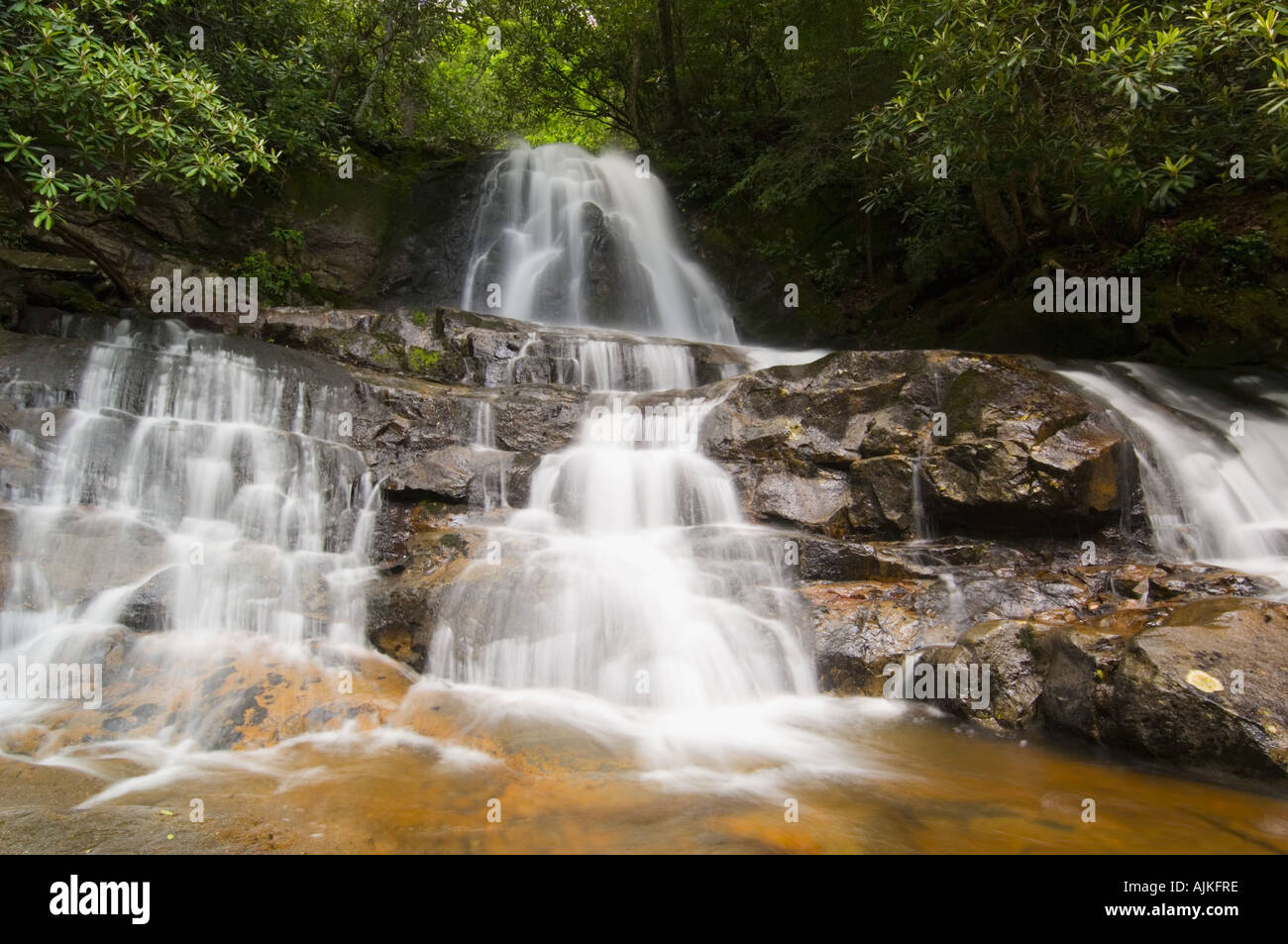 Laurel Creek Falls, Great Smoky Mountains National Park, Tennessee, USA Stockfoto