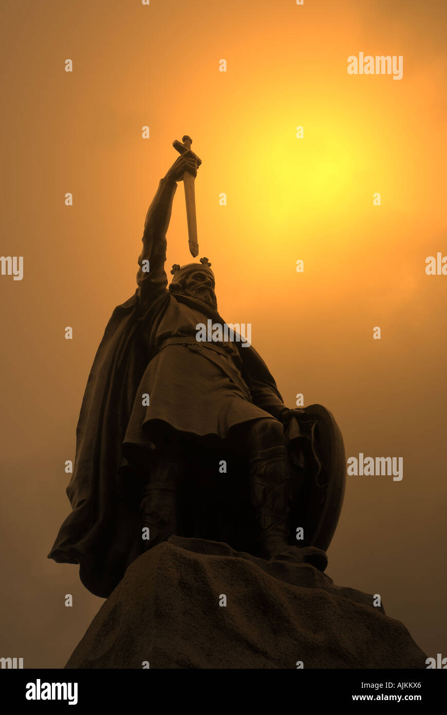 König Alfred Statue Skulptur von Hamo Thornycroft in Winchester, Hampshire Stockfoto