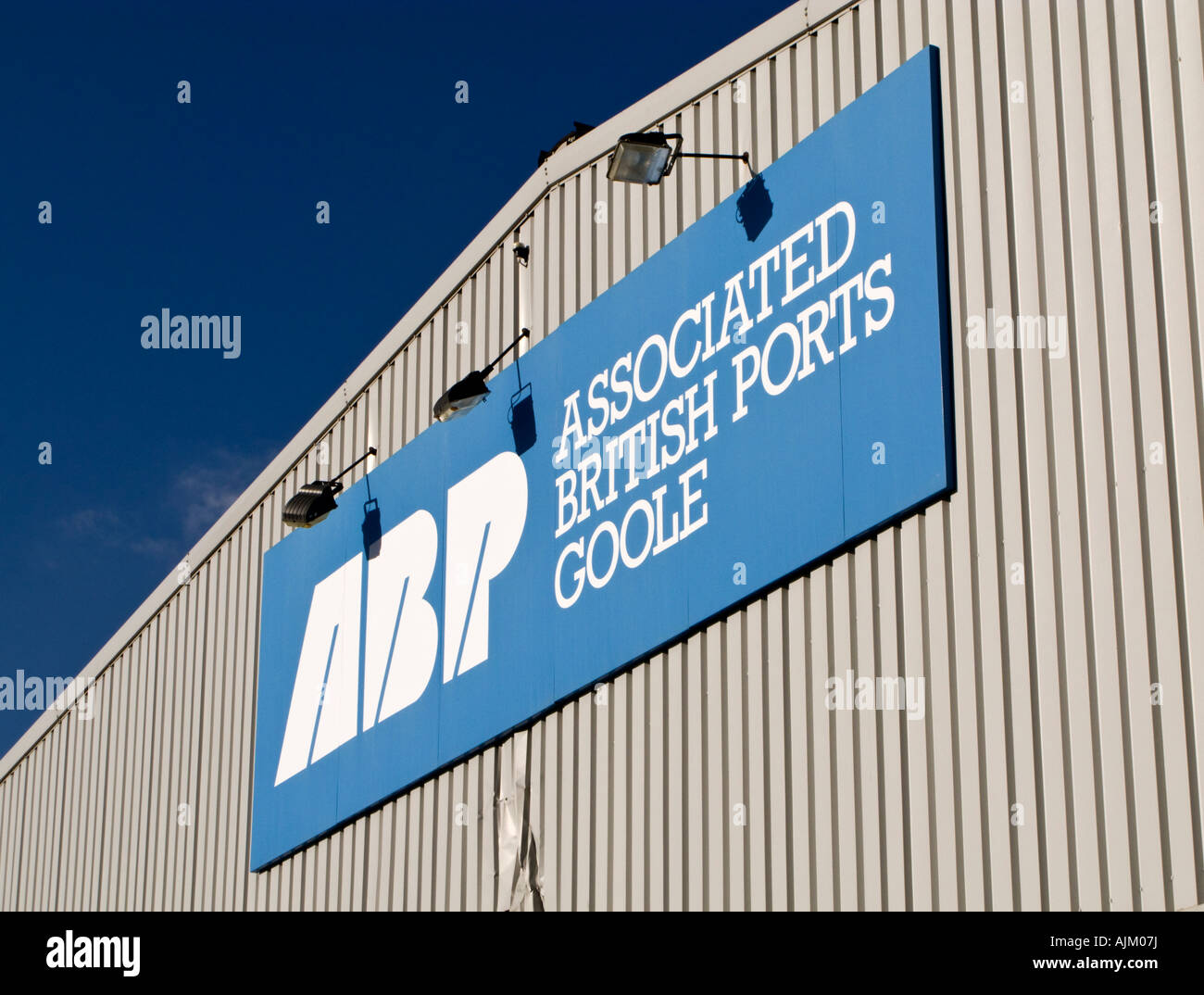 Associated British Ports Zeichen in Goole Docks, East Yorkshire, UK Stockfoto