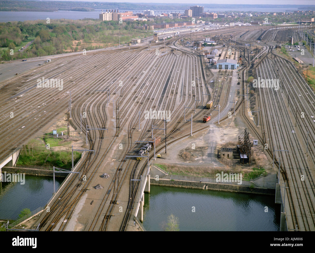 Güterbahnhof Alexandria Virginia Stockfoto