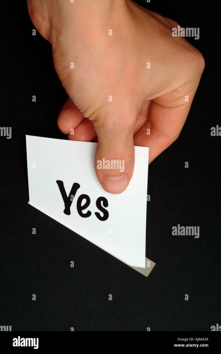 Ja Stimmen Stockfoto