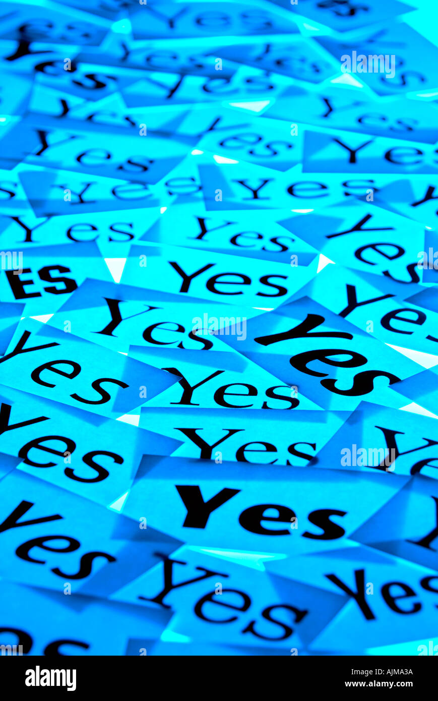 Ja-Stimmen Stockfoto