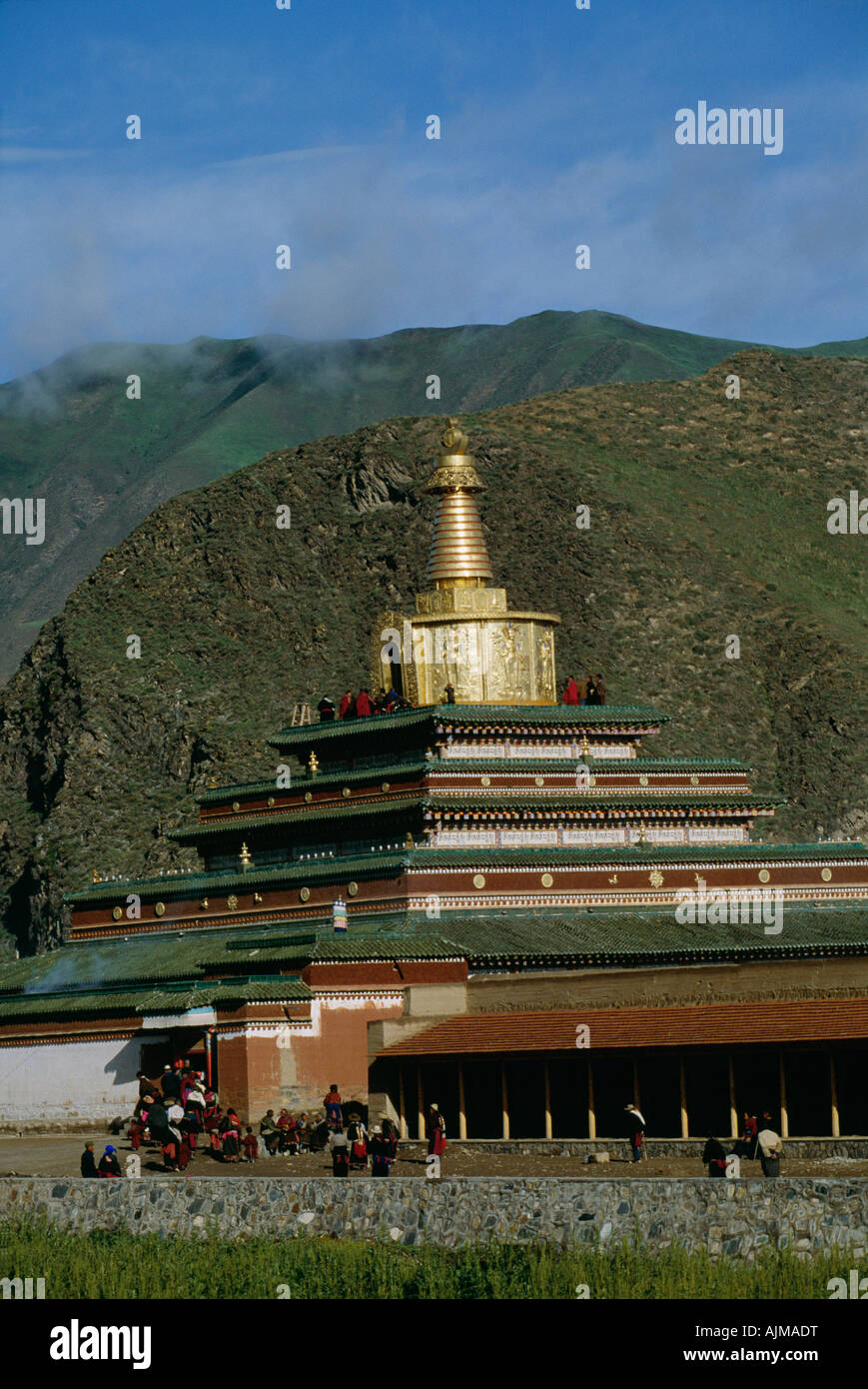 Kloster Labrang in Xiahe, China Stockfoto