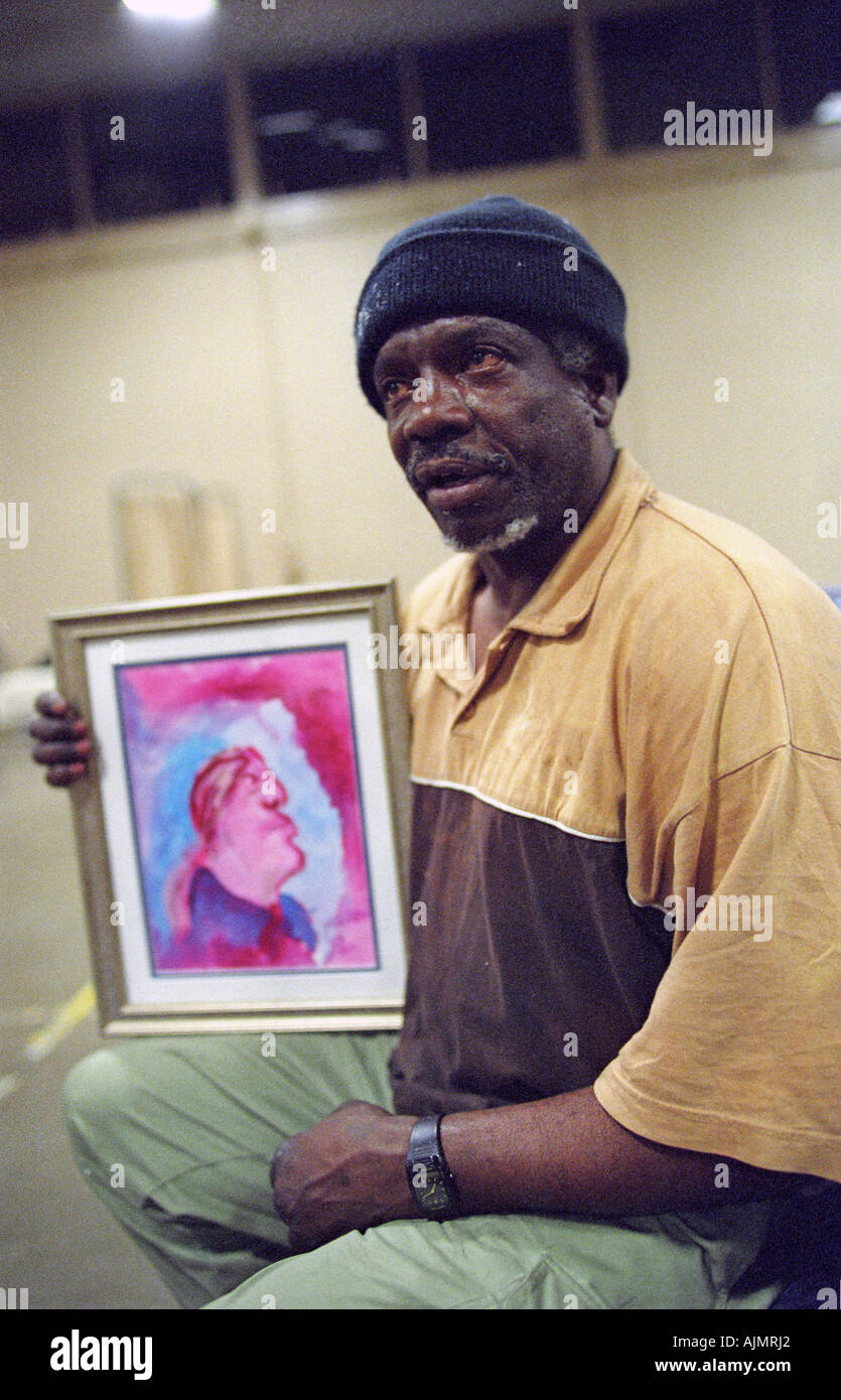 Psychisch kranke Menschen in einem Obdachlosenheim in Culver City Kalifornien Vereinigte Staaten von Amerika Stockfoto