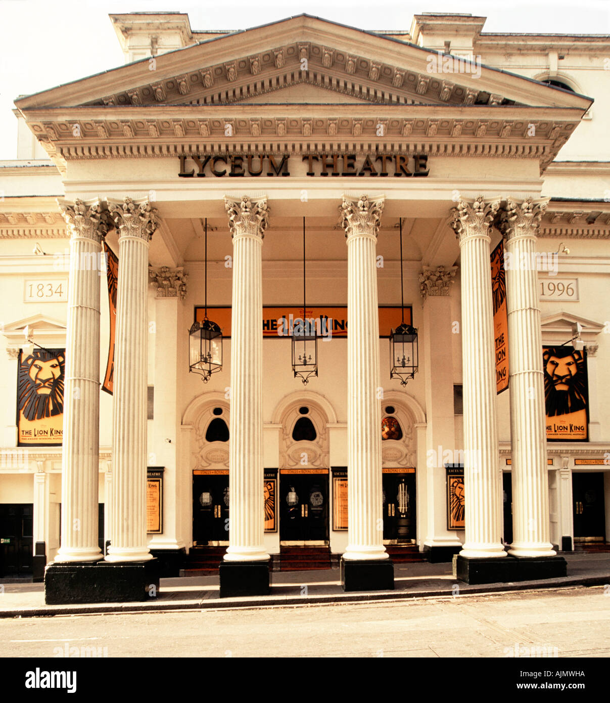 Eingang zum Lyceum Theatre in London. Stockfoto