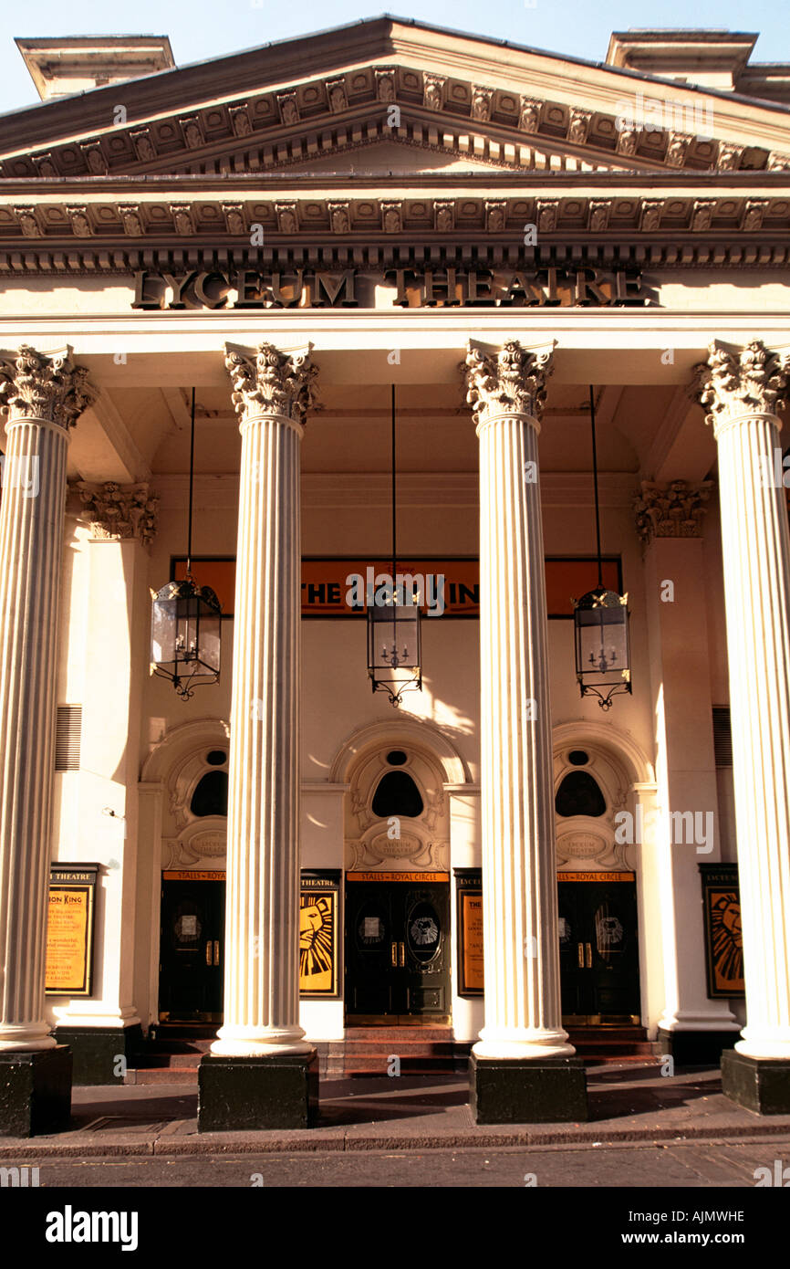 Eingang zum Lyceum Theatre in London Stockfoto