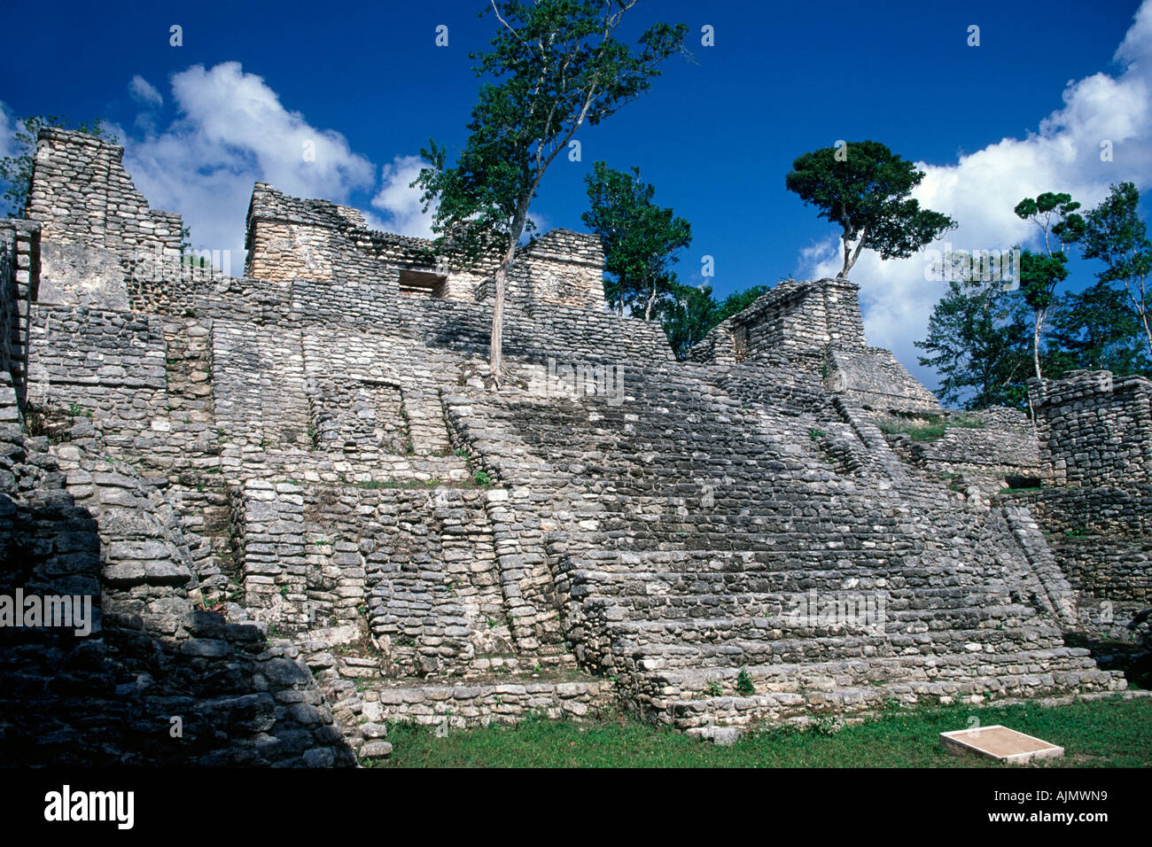 Der Dzibanche Maya-Ruinen in der Nähe von Chetumal in Quintana Roo Zustand in Mexiko. Stockfoto