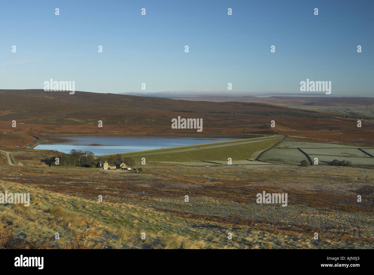 Barden Reservoir zu senken. Yorkshire Dales National Park. Stockfoto