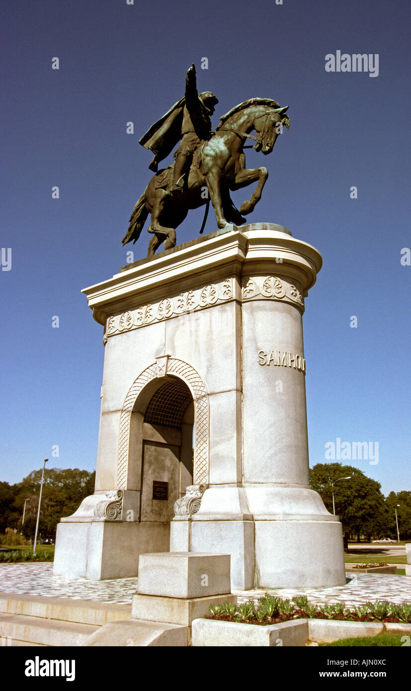 USA Texas Houston Sam Houston Statue Main St Museumsbereich Stockfoto