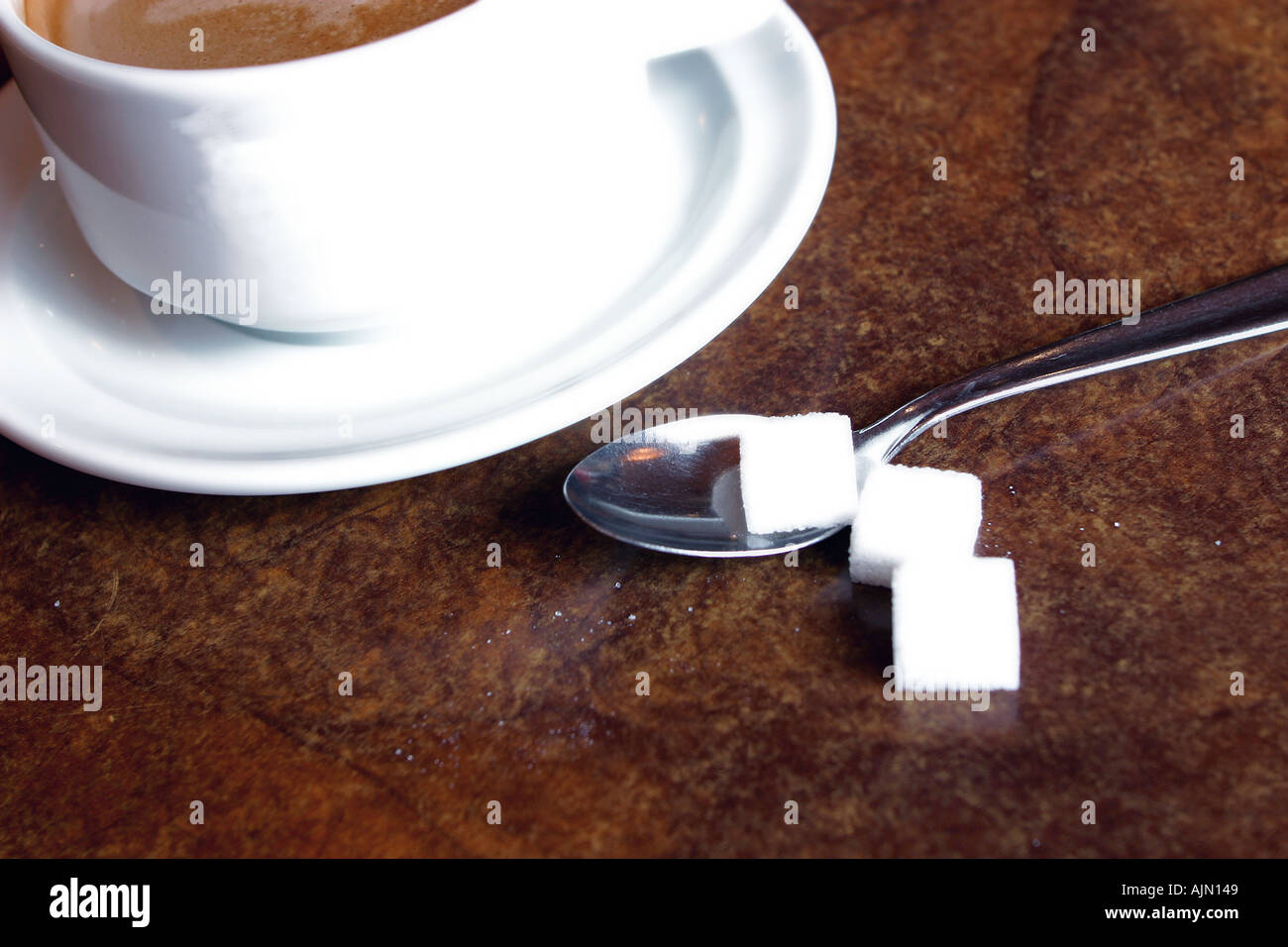 KAFFEE-OBERTASSE Stockfoto