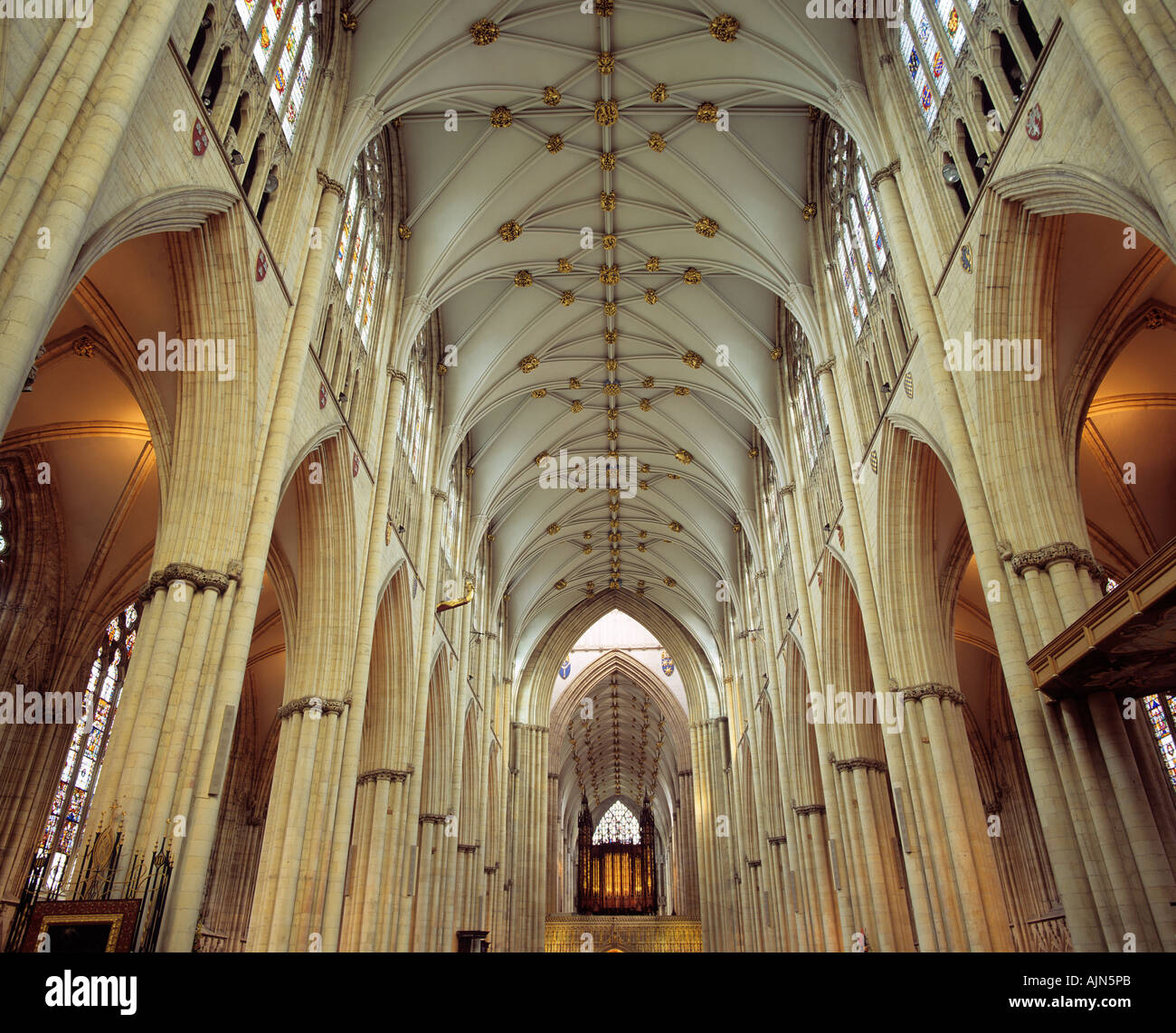 York Minster innen Yorkshire England UK Stockfoto
