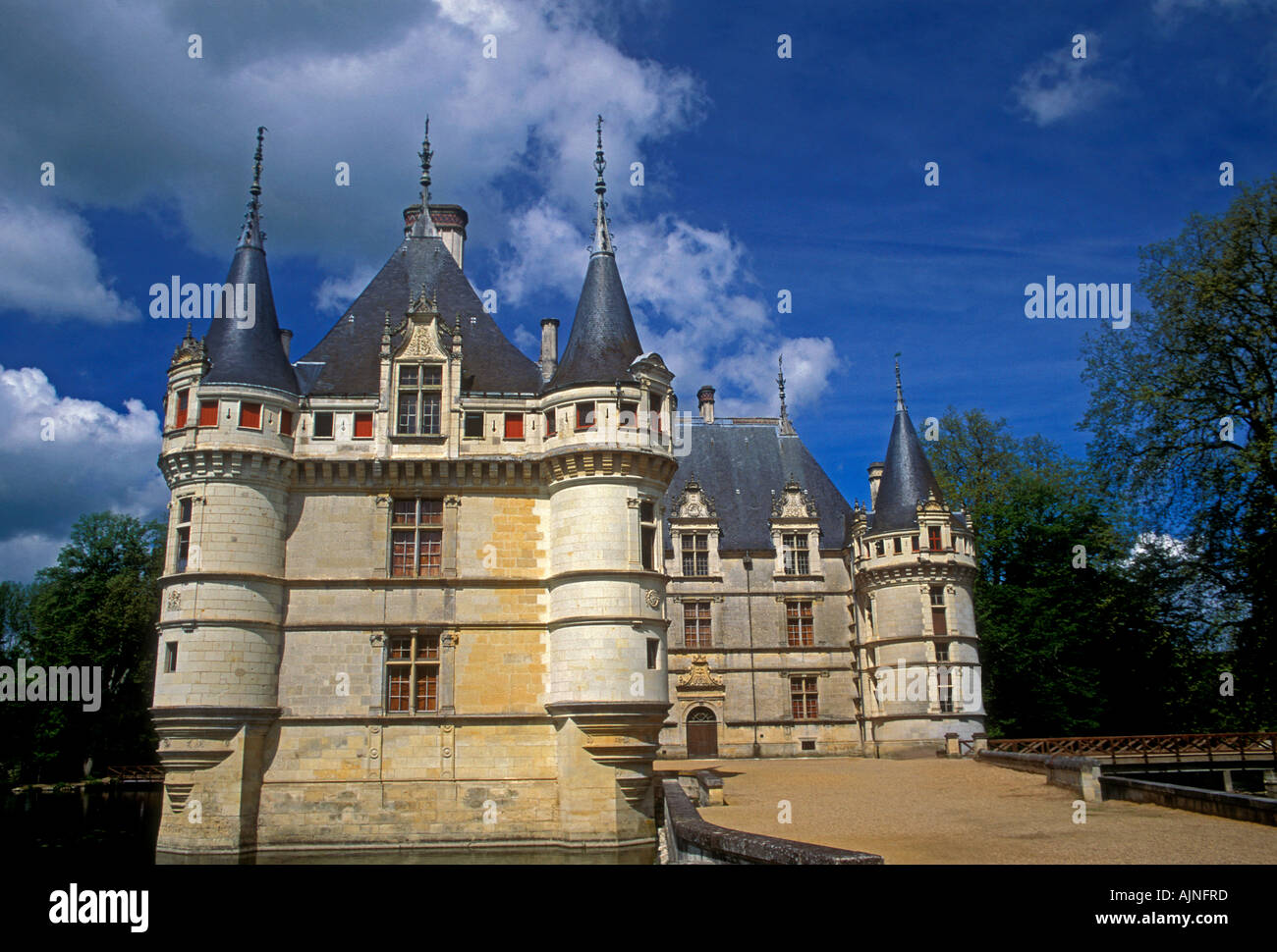 Chateau d'Azay-le-Rideau Azay-le-Rideau Chateau, Azay-le-Rideau, Loire, Indre-et-Loire, Region Centre, Frankreich, Europa Stockfoto