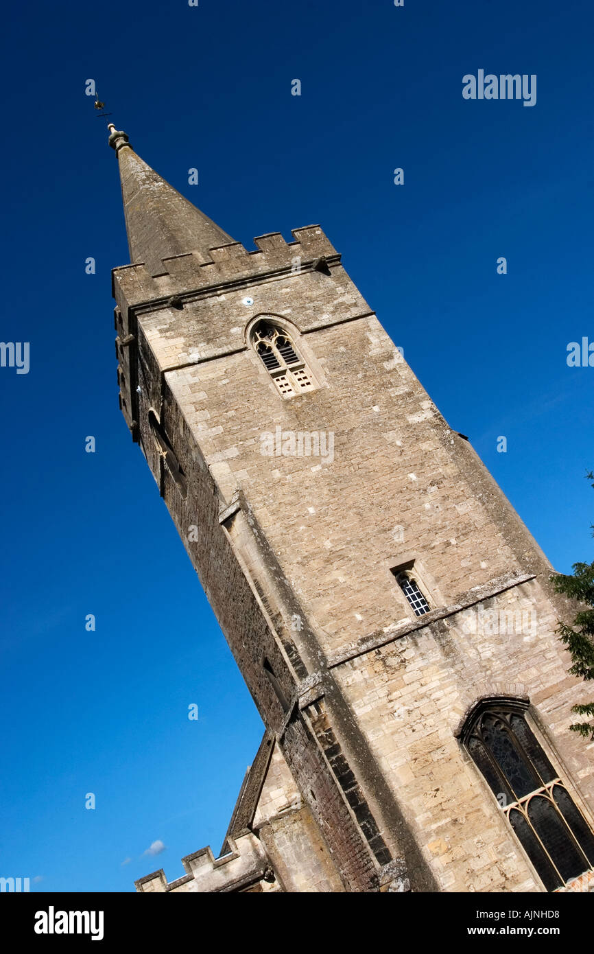 Heiligen Dreifaltigkeit Kirche Turm in Bradford on Avon Wiltshire England Stockfoto