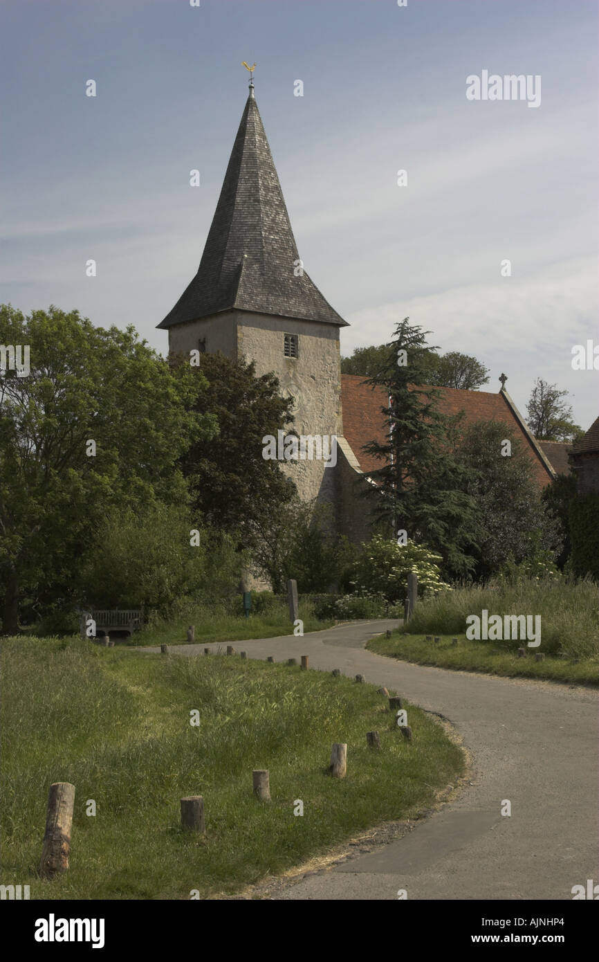 Kirche der Heiligen Dreifaltigkeit, High Street, Bosham, West Sussex, England, UK Stockfoto