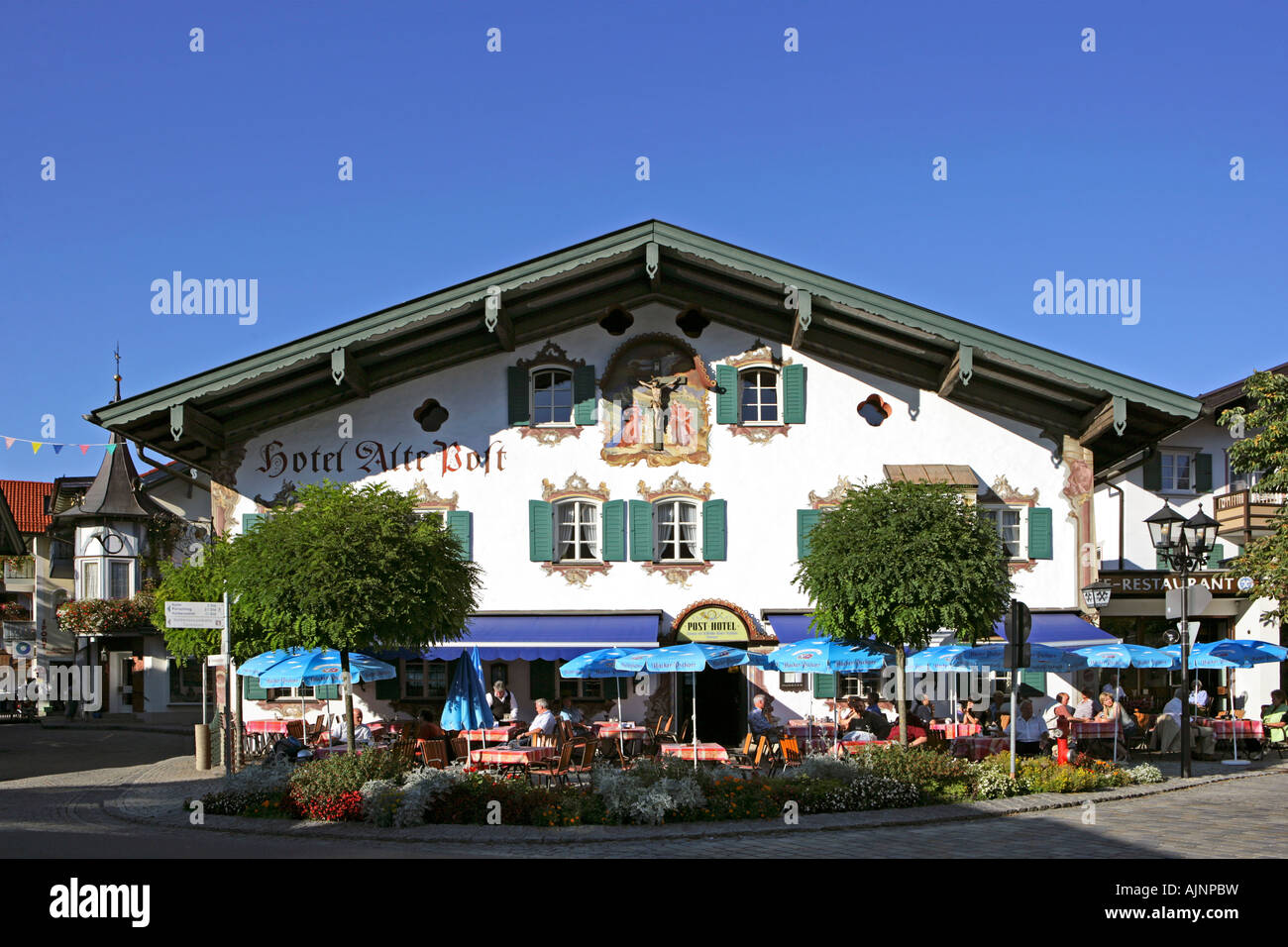 Oberammergau-Bayern-Deutschland Stockfoto