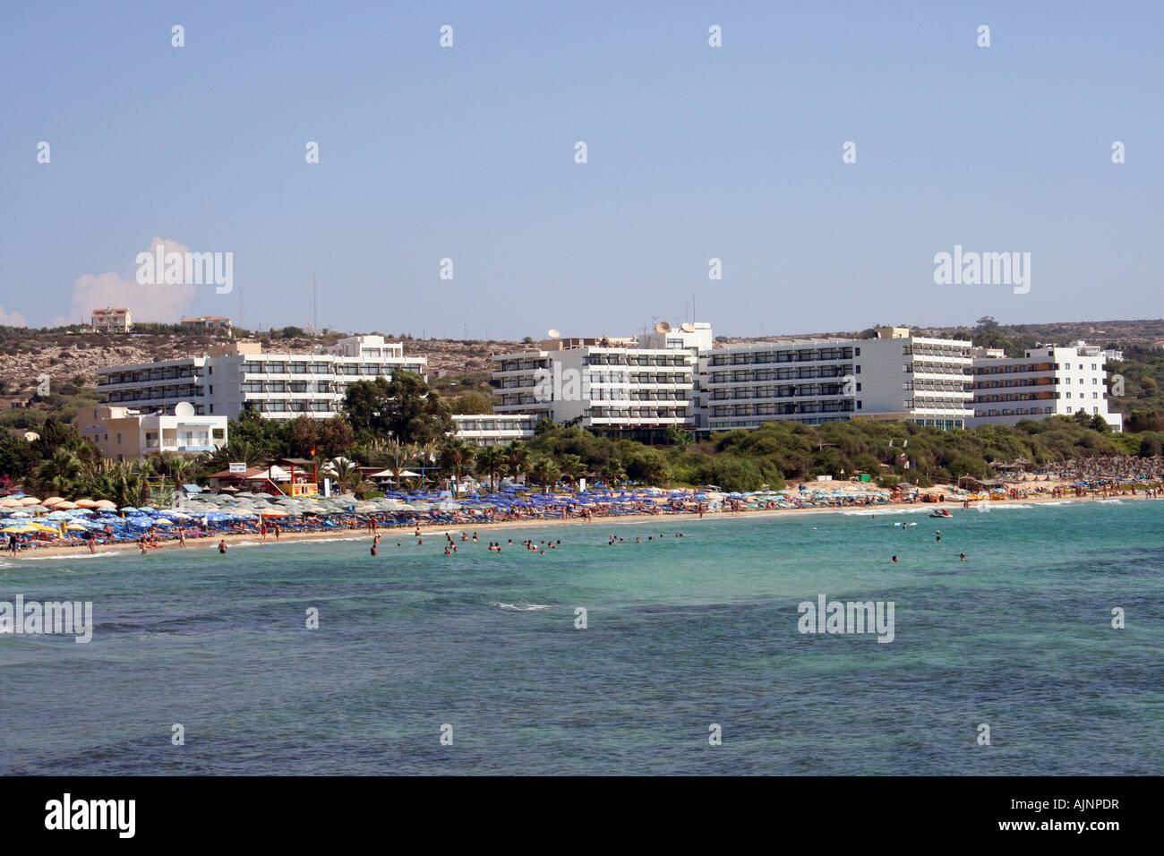 Strand von Ayia Napa, Zypern Stockfoto
