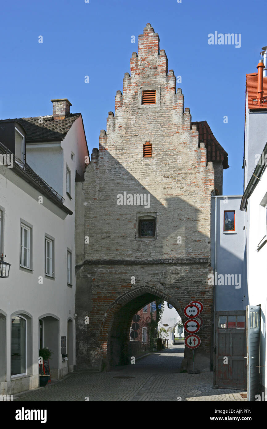 Deutschland-Bayern-Landsberg-Baeckertor Stadttor Stockfoto