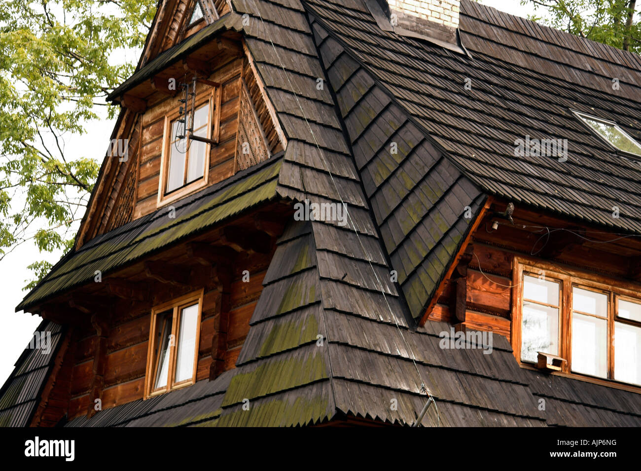 Dach-Detail, Zakopane, Podhale, Polen, Europa Stockfoto